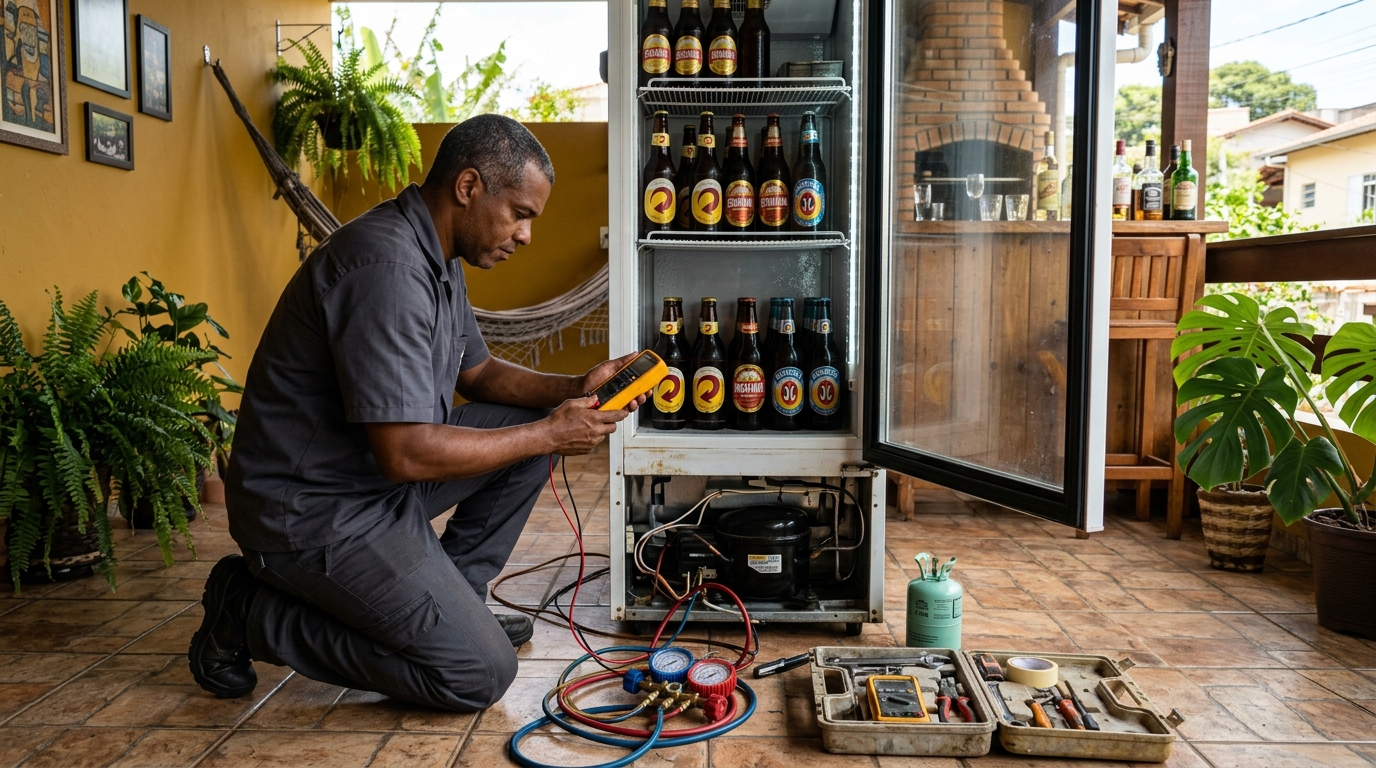 Reparo no controlador de câmara fria em Taubaté‑SP