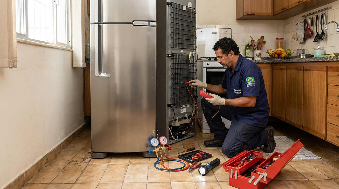 Técnico de geladeira perto de mim em Taubaté‑SP